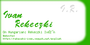 ivan rekeczki business card